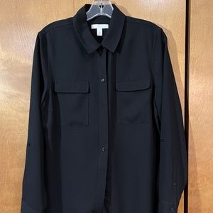 1901 Women's Black button Down Shirt Size M